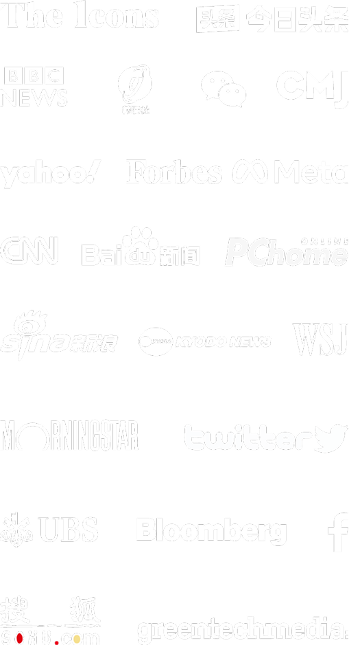 我們協助品牌登上多家國際平台,包括 The Icons、BBC News、今日頭條、韓聯社、We Chat、Yahoo、Forbes、CNN、百度、新浪、Facebook、Meta、換日線、Twitter、UBS、WSJ、Bloomberg、搜狐、GreenTechMedia、Kyodo News、CMJ、PChome 等等